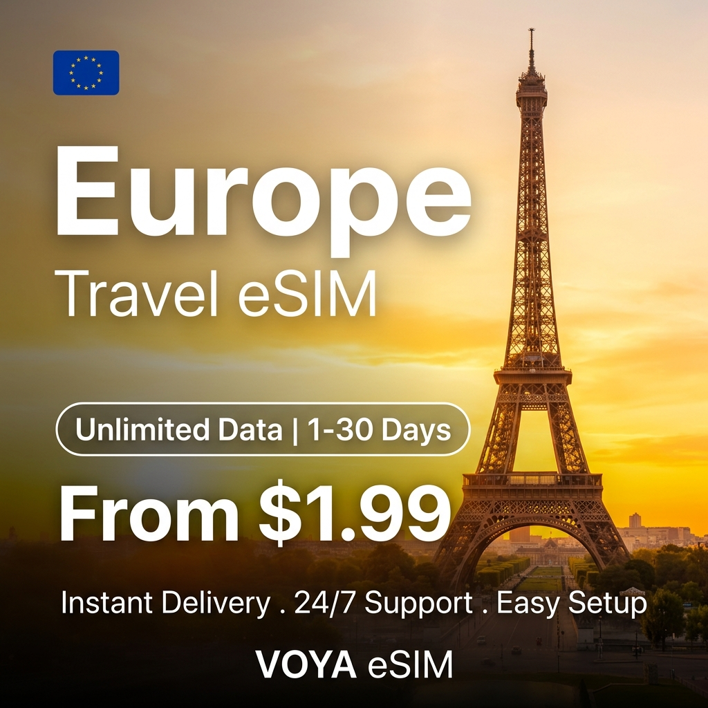 Europe Travel eSIM - VOYA eSIM