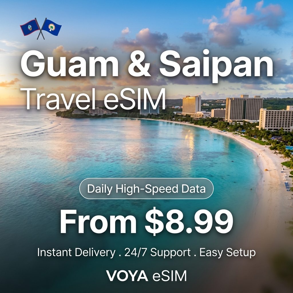 Guam & Saipan Travel eSIM - VOYA eSIM