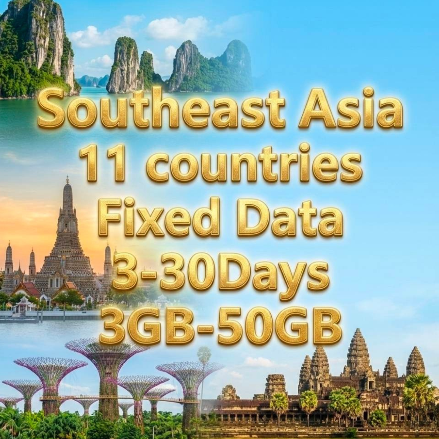 Southeast Asia 11 countries eSIM 10GB/30Days Data Plan