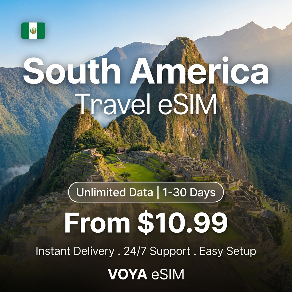 South America Travel eSIM - VOYA eSIM