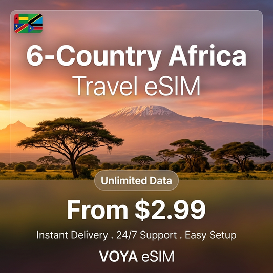 6-Country Africa Travel eSIM - VOYA eSIM