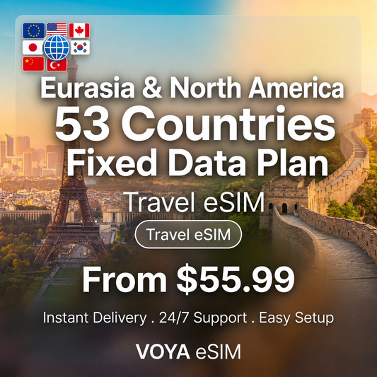 Eurasia & North America 53 countries Fixed Data Plan