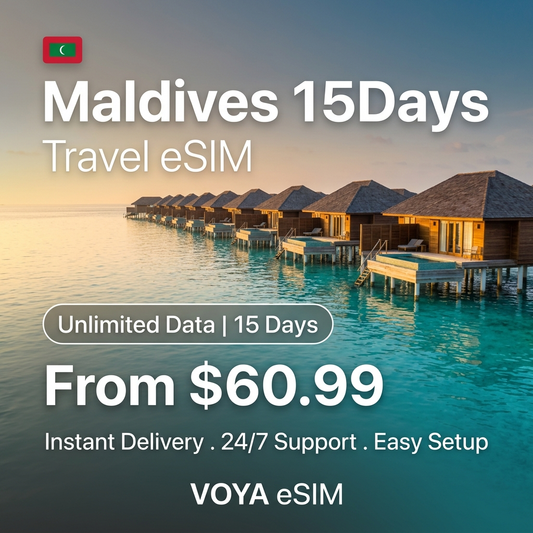 Maldives 15Days Travel eSIM - VOYA eSIM