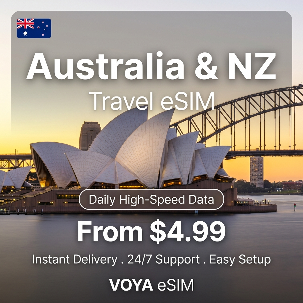 Australia & NZ Travel eSIM - VOYA eSIM