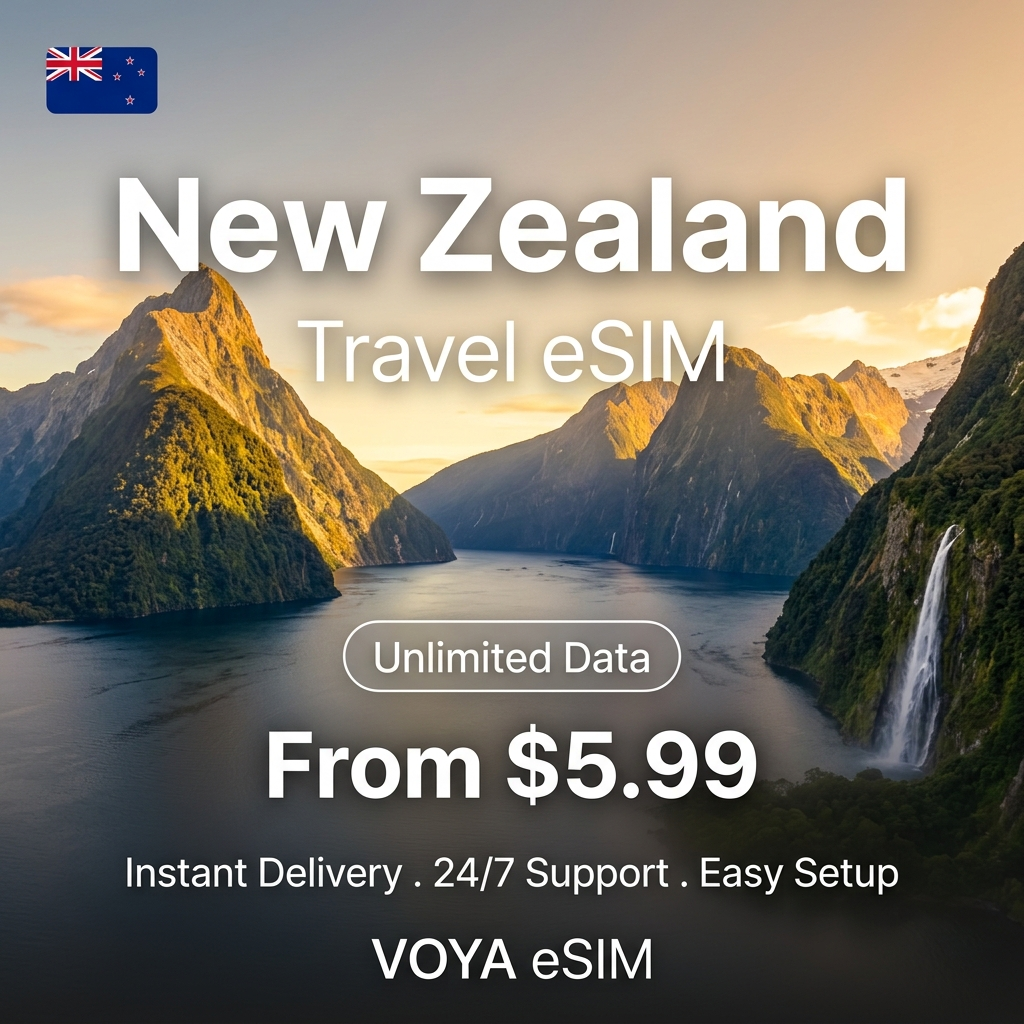 New Zealand Travel eSIM - VOYA eSIM