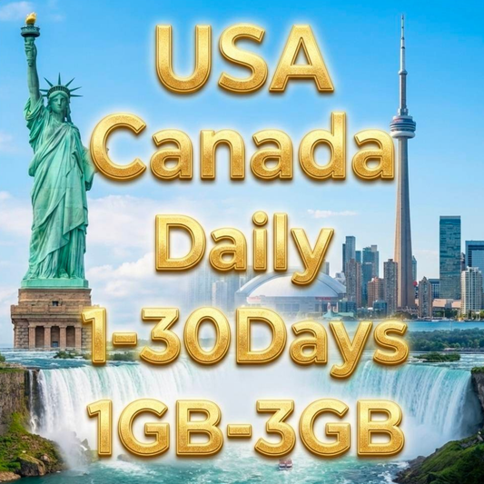 Canada & USA Daily eSIM T Mobile & Bell Telecom