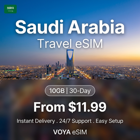 Saudi Arabia Travel eSIM - VOYA eSIM