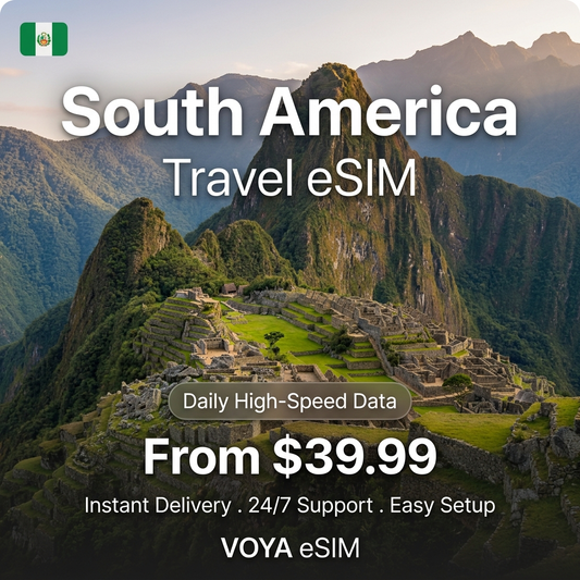 South America Travel eSIM - VOYA eSIM