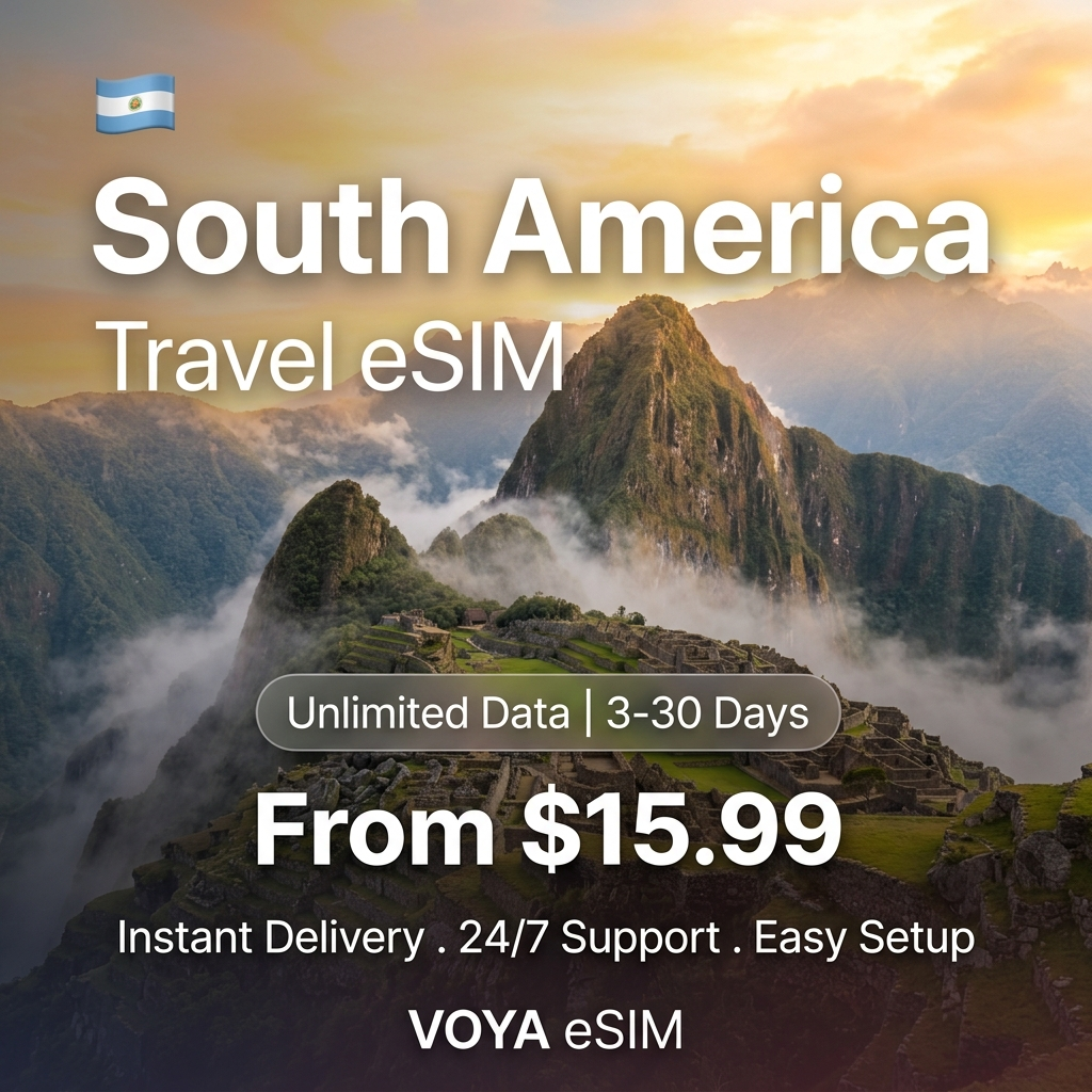 South America Travel eSIM - VOYA eSIM